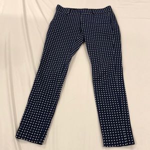 Blue and white banana republic cropped pants
